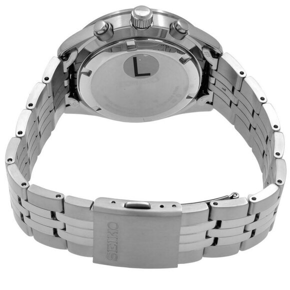 NWT Authentic Seiko Chronograph Quartz Blue Dial Men's Watch - Picture 3 of 3